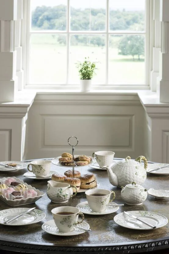 Belleek Classic Shamrock Tea Cup and Saucer — Irish Moon